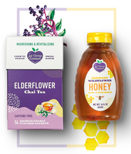 Load image into Gallery viewer, Elderberry Tea and Honey Set
