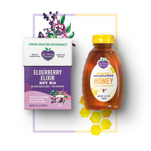 Load image into Gallery viewer, Elderberry Elixir DIY Kit and Honey Gift Set
